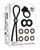 Adam & Eve Adam's Deluxe Penis Ring Sampler - Black/Smoke