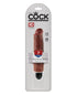 King Cock  7" Vibrating Stiffy - Brown