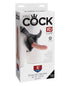 King Cock Strap On Harness w/6" Cock - Flesh