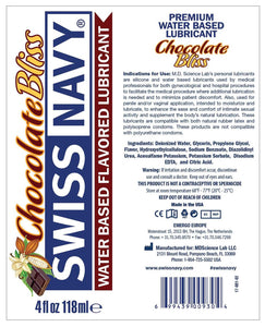 Swiss Navy Flavors - 4 oz Chocolate Bliss