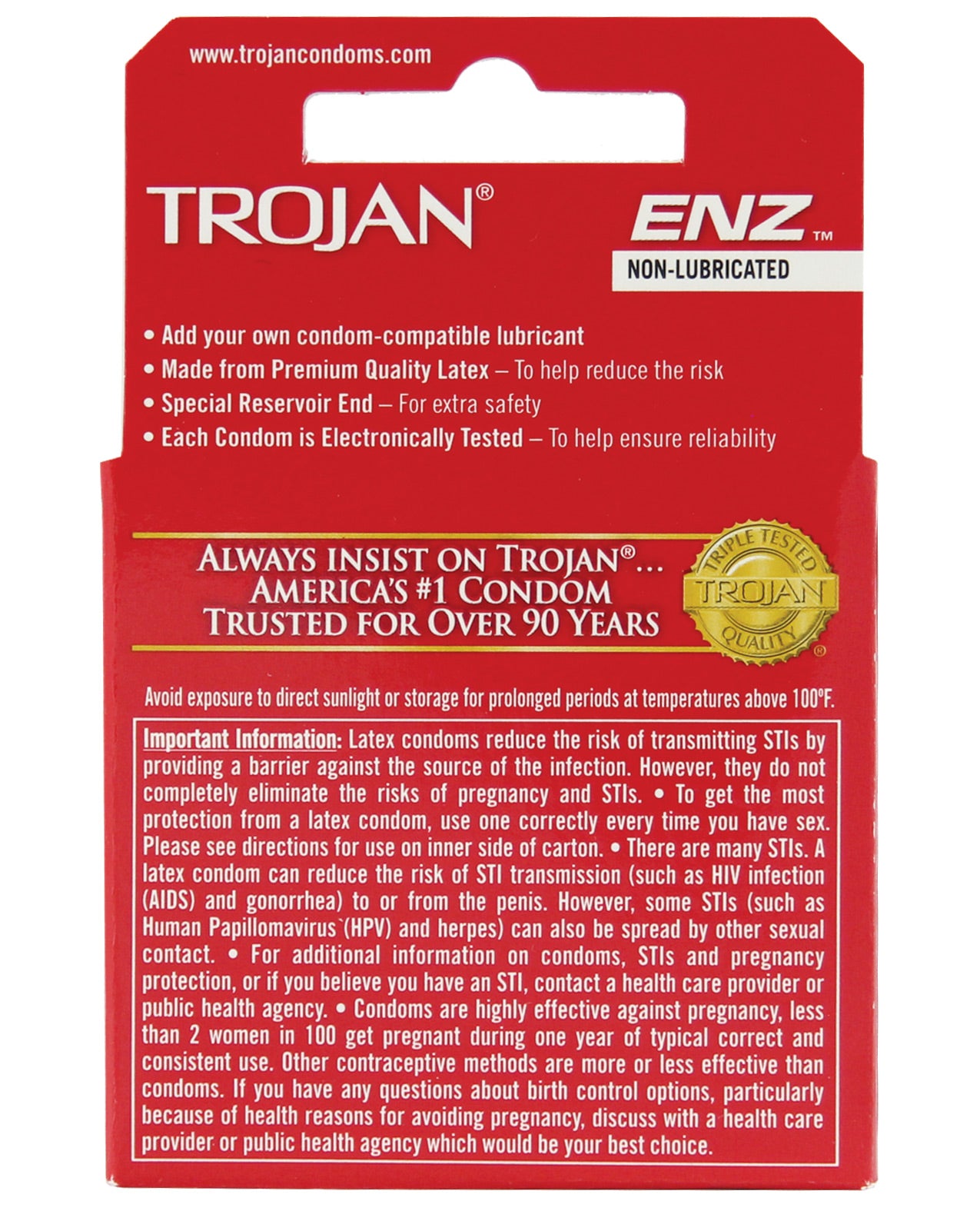 Trojan Enz Non-Lubricated - Box of 3 | Lavish Sex Toys Trojan Enz Non-Lubricated - Box of 3 | Lavish Sex Toys