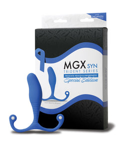 Aneros Special Edition MGX Syn Trident Series Prostate Stimulator - Blue | Lavish Sex Toys