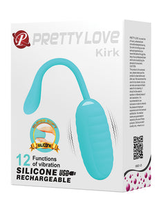 Pretty Love Kirk Liquid Silicone Remote Egg - Turquoise