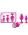 Blush Luxe Bling Plugs Training Kit - Pink w/White Gems