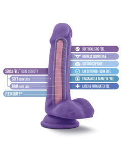 Blush Au Naturel Bold Massive 6" Dildo - Purple | Lavish Sex Toys