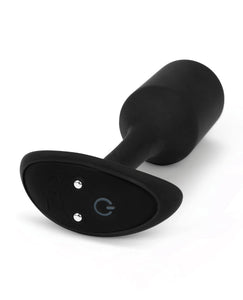 b-Vibe Vibrating Weighted Snug Plug M - 112 g Black | Lavish Sex Toys