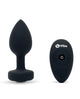 b-Vibe Remote Control Vibrating Jewel Plug (M/L) - Black | Lavish Sex Toys