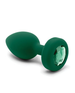 b-Vibe Remote Control Vibrating Jewel Plug (M/L) - Emerald Green | Lavish Sex Toys