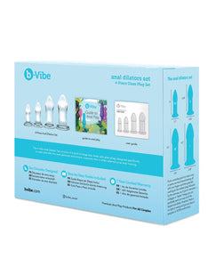 b-Vibe Glass Anal Dilator 4 pc Set | Lavish Sex Toys