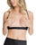 Cupless Underbust Bra w/Adjustable T-Back (Can be Worn Two Ways) - Black
