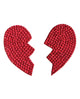 Rhinestone Broken Heart Reusable Pastie - Red O/S