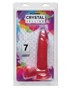 Crystal Jellies 7" Ballsy Cock - Pink