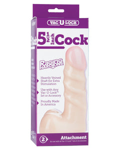 Vac-U-Lock 5.5" Raging Hard on Realistic Cock - Flesh