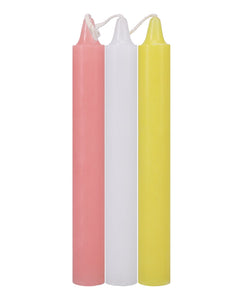 Japanese Drip Candles - Pack of 3 Pink/White/Yellow | Lavish Sex Toys