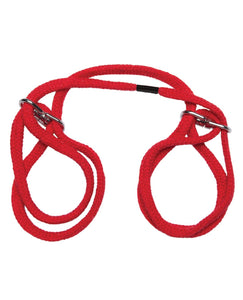 Japanese Style Bondage Wrist or Ankle Cotton Rope - Red