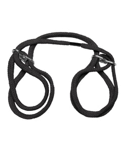 Japanese Style Bondage Wrist or Ankle Cotton Rope - Black