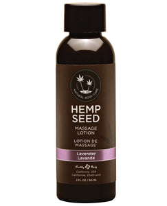 Earthly Body Hemp Seed Massage Lotion - 2 oz Lavender