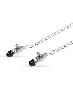 Easy Toys Big Nipple Clamps w/Chain - Silver