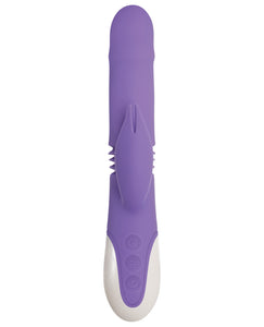 Evolved Thick & Thrust Bunny Dual Stim Rechargeable - Purple | description