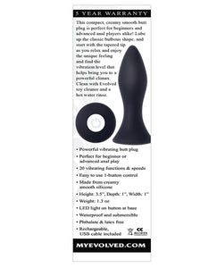 Evolved Mini Butt Plug - Black | Lavish Sex Toys