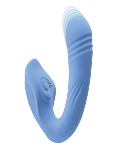Evolved Tap & Thrust Dual Vibe - Blue | Lavish Sex Toys