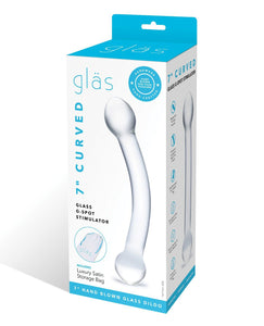 Glas 7" Curved Glass G Spot Stimulator - Clear