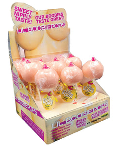 Lil Boobie Pops Boobie Shape Candy Lollipops - Display of 9 | Lavish Sex Toys