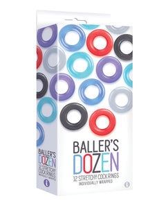 The 9's Baller's Dozen Original 12pc Cockring Set - Asst. Colors | Lavish Sex Toys