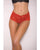 Lace & Pearl Boyshort w/Satin Bow Accents - Red