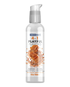 Swiss Navy 4 in 1 Playful Flavors - 4 oz Caramel Delight