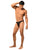 Male power stretch net pouch thong black