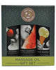 Earthly Body Edible Massage Oil Gift Set - 2 oz Watermelon, Strawberry & Vanilla