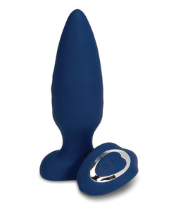 Nu Sensuelle Andii Vertical Roller Motion Butt Plug - Navy | Lavish Sex Toys