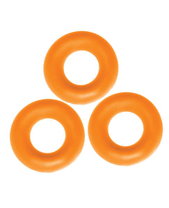 Oxballs Fat Willy 3 Pack Jumbo Cock Rings - Orange | Lavish Sex Toys