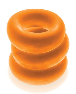 Oxballs Fat Willy 3 Pack Jumbo Cock Rings - Orange | Lavish Sex Toys