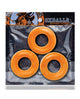 Oxballs Fat Willy 3 Pack Jumbo Cock Rings - Orange | Lavish Sex Toys
