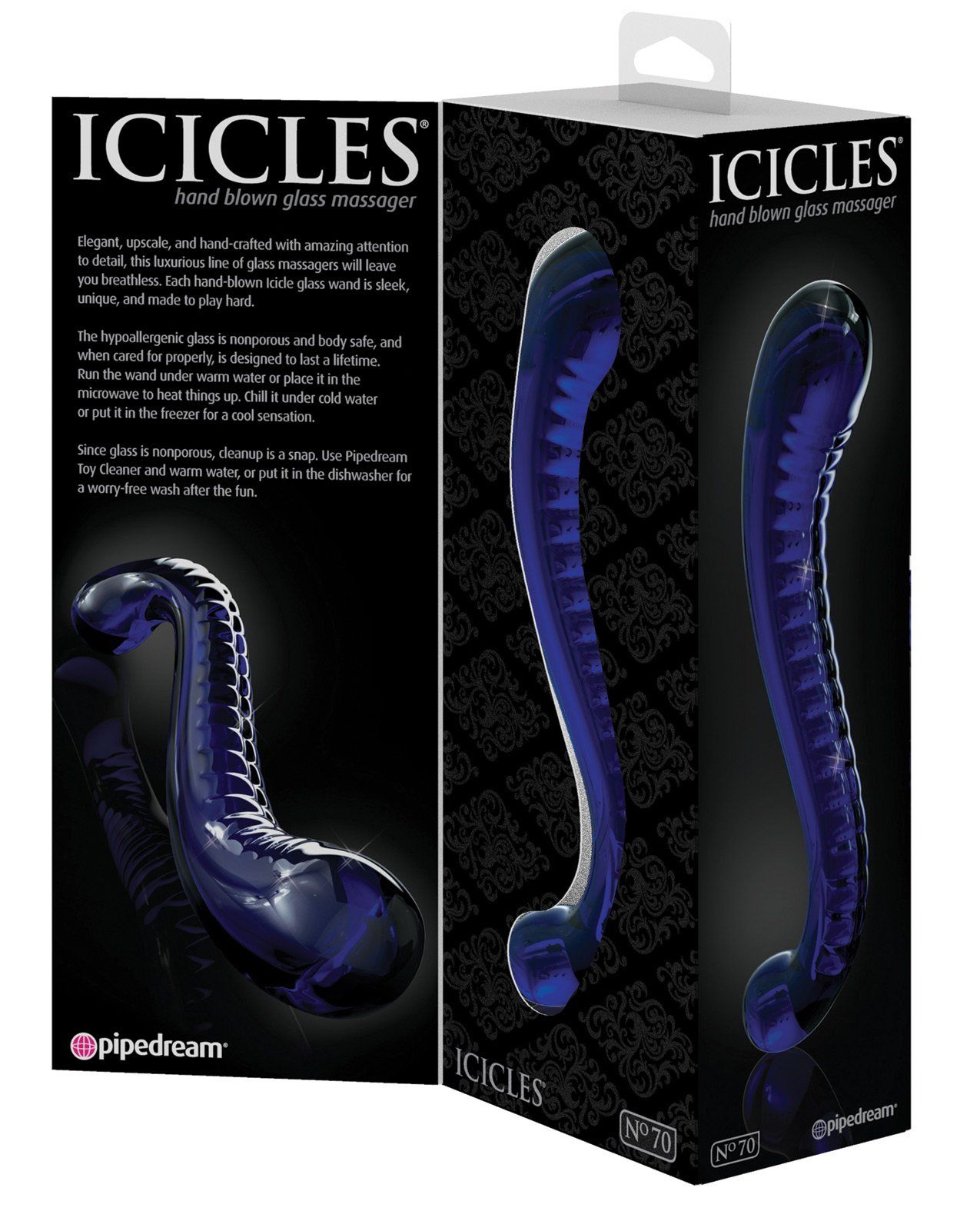 Icicles No. 70 Hand Blown Glass G-Spot Dildo - Icicles No. 70 Hand Blown Glass G-Spot Dildo -