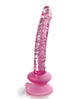 Icicles No. 86 Hand Blown Glass Massager w/Suction Cup - Pink