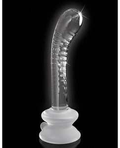 Icicles No. 88 Hand Blown Glass G-Spot Massager w/Suction Cup -  Clear