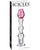Icicles No. 12 Hand Blown Glass Massager - Clear w/Rose Tip