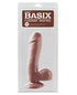 Basix Rubber Works 7.5" Dong w/Suction Cup - Brown