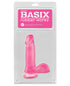 Basix Rubber Works 6" Dong w/Suction Cup - Pink