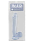 Basix Rubber Works 12" Dong w/Suction Cup - Clear