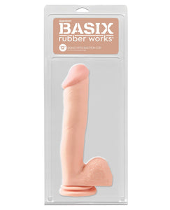 Basix Rubber Works 12" Dong w/Suction Cup - Flesh