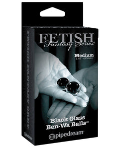 NO ETA Fetish Fantasy Limited Edition Black Glass Ben-Wa Balls - Medium