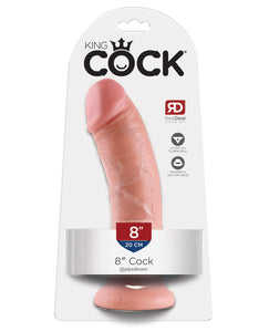 King Cock Realistic Suction Cup 8" Dong - Flesh | Lavish Sex Toys