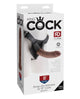 King Cock Strap On Harness w/8" Cock - Brown