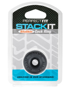 Perfect Fit Stackit Cock Ring - Black