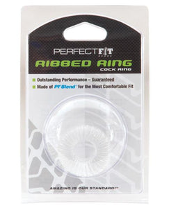 Perfect Fit Ribbed Ring - Clear