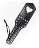 Plesur Cut-Out Heart w/Studs Paddle - Black | Lavish Sex Toys